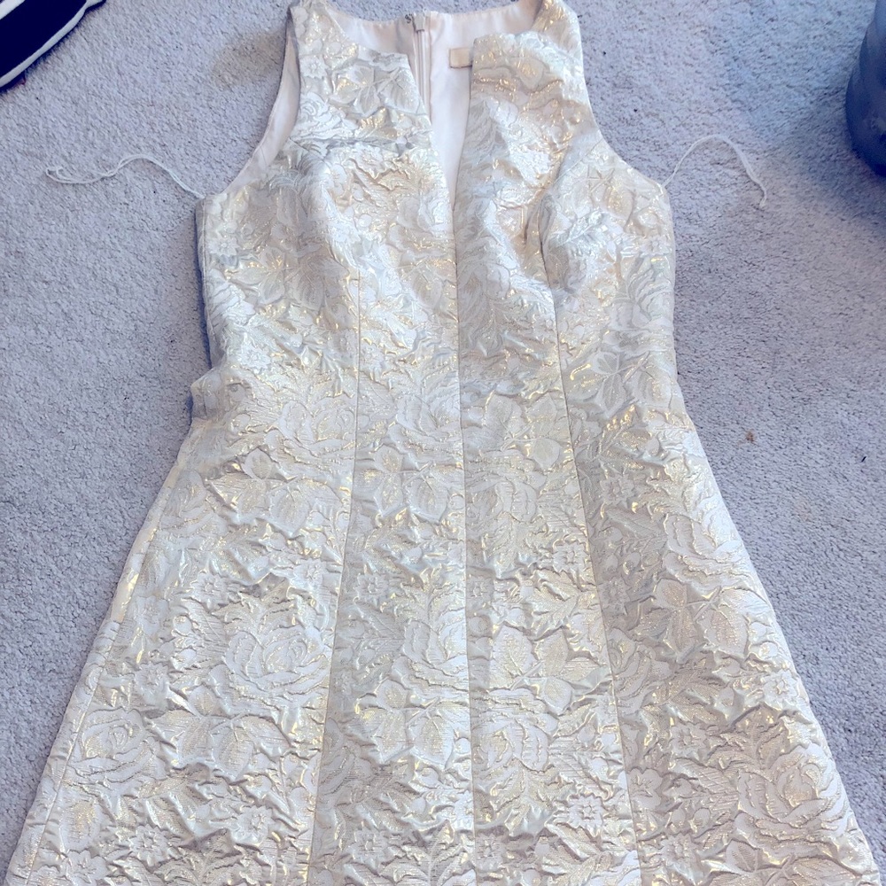 Aiden by Aiden Mattox gold/cream dress